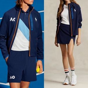 $198 NWT Ralph Lauren AO Australian Open 2022/2024 NAVY Blue Jacket Women M Hood